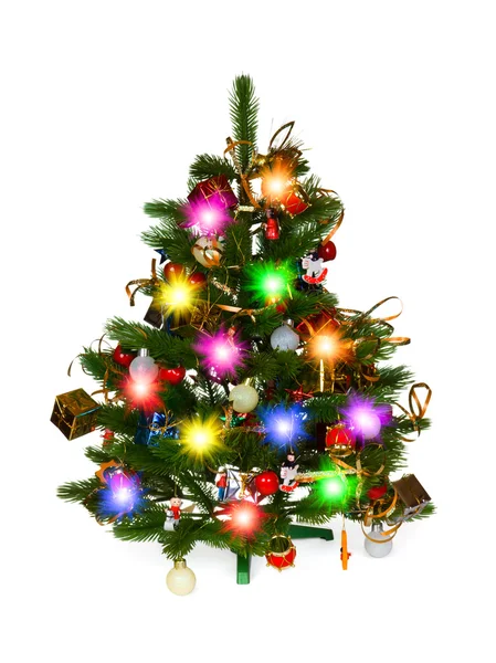 Decorated christmas tree — Stock Photo, Image