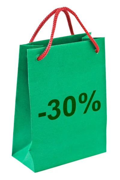Bevásárló táska 30 százalék — Stock Fotó