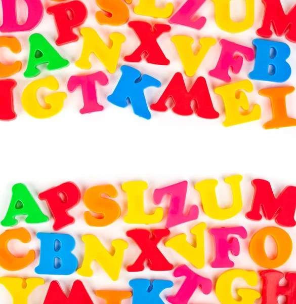 Letras de brinquedo multicoloridas — Fotografia de Stock