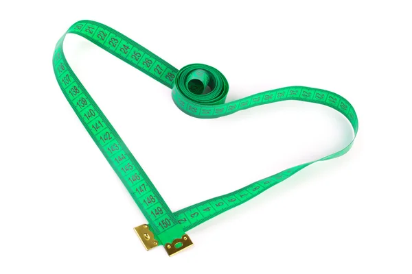 Heart shaped measuring tape — Stock Photo, Image