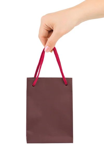 Mano con shopping bag — Foto Stock