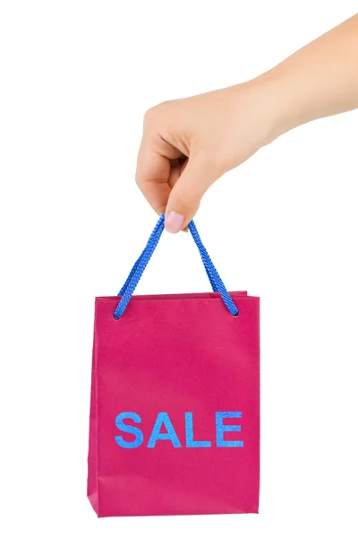 Hand with shopping bag Sale — Stock Photo, Image