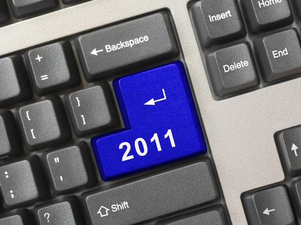 2011 のキーを持つコンピューターのキーボード — ストック写真