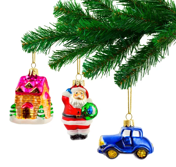 圣诞树和玩具 — 图库照片