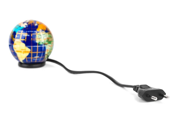 stock image Globe and electrical cable