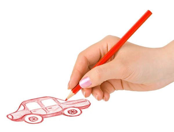 Hand drawing car — Stock Photo, Image