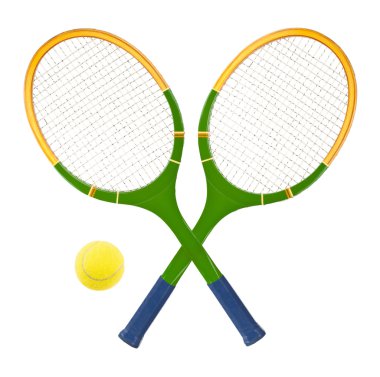 Tennis racket and ball clipart