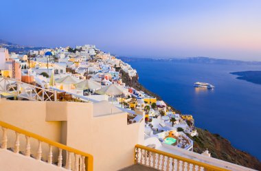 Santorini sunset - Greece clipart