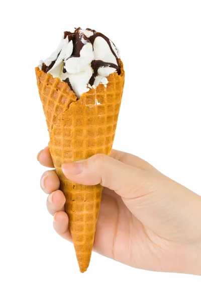 손에 아이스크림 — 스톡 사진