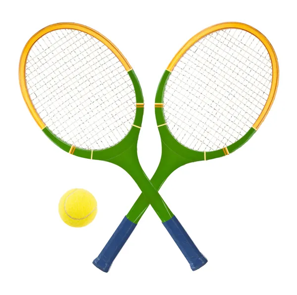 Raqueta de tenis y pelota — Foto de Stock