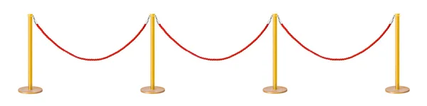 Barreira de corda de veludo dourado — Fotografia de Stock