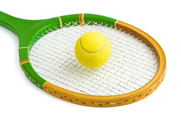 Tennisracket en bal — Stockfoto