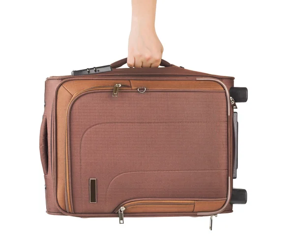 Travel case and hand — Stock Photo, Image