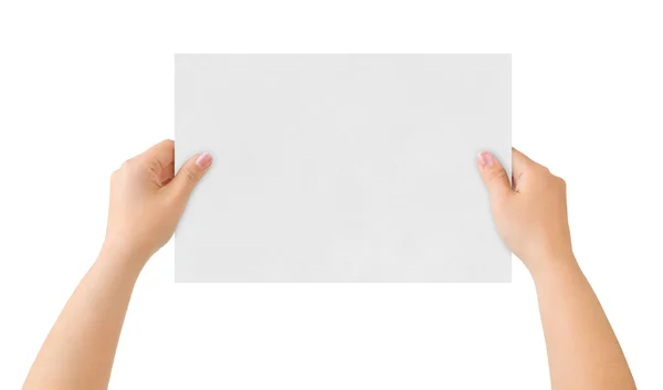 Handen en papier — Stockfoto