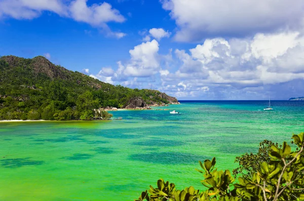Isola tropicale Curieuse alle Seychelles — Foto Stock
