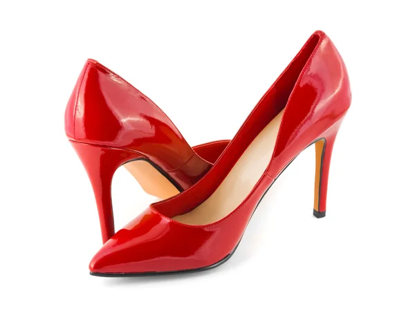 Chaussures Rouges Isolées Sur Fond Blanc — Photo