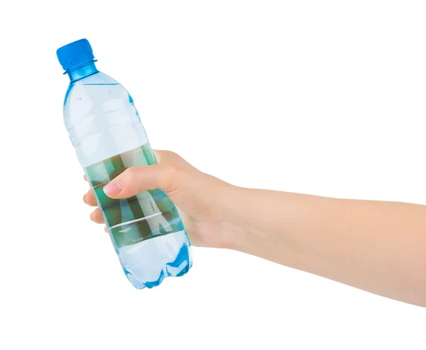 Hand med vattenflaska — Stockfoto