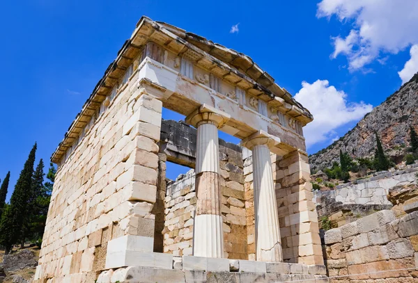 Ruínas Cidade Antiga Delphi Grécia Fundo Arqueológico — Fotografia de Stock