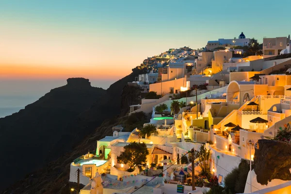 Santorini solnedgång - Grekland — Stockfoto
