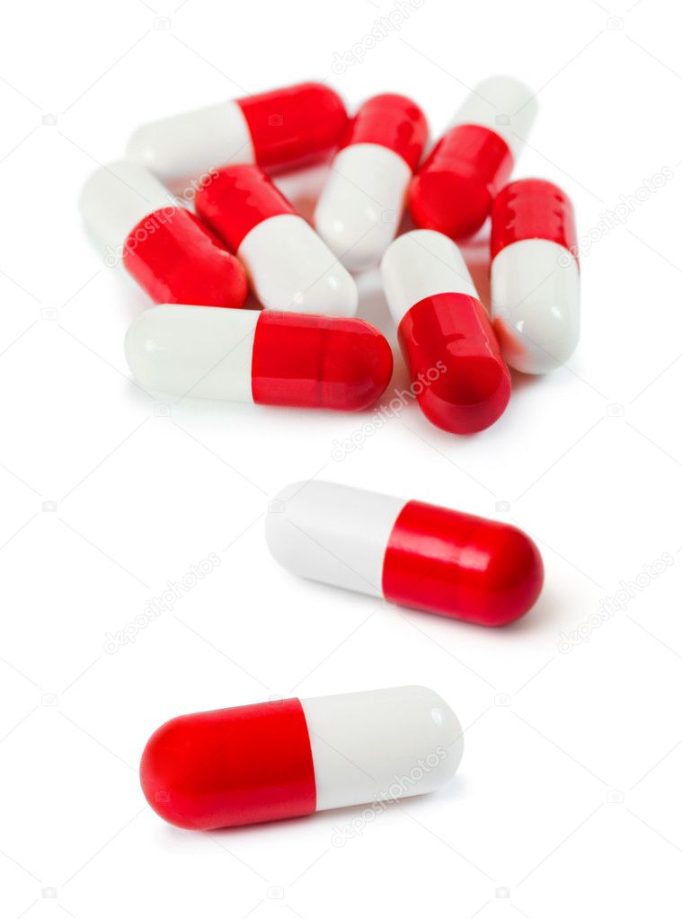 Pills - isolated on a white background