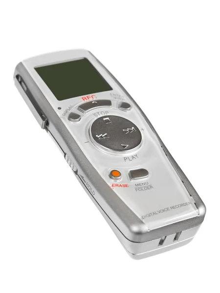 Pocket Digital Dictaphone Isolated White Background — Stock Photo, Image