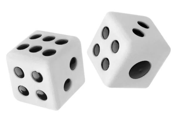 Glücksspiel Würfel Isoliert Auf Weißem Hintergrund — Stockfoto