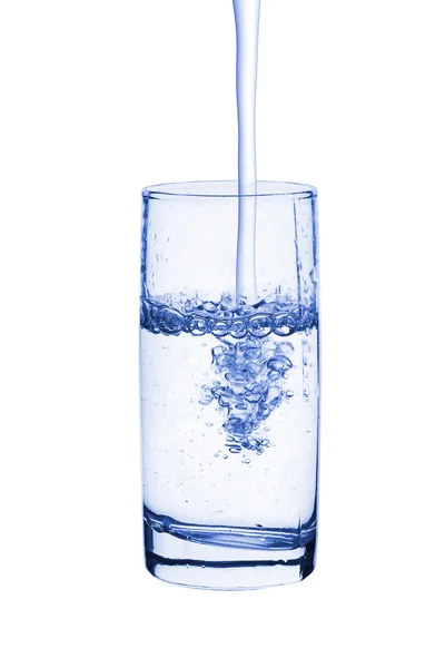 Ποτήρι Νερού Που Απομονώνεται Λευκό Φόντο — Φωτογραφία Αρχείου