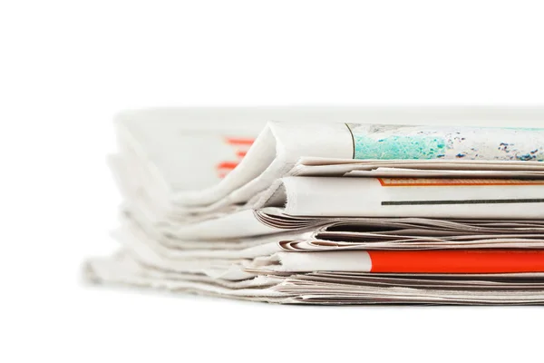 Stack of newspapers — Stock Photo, Image
