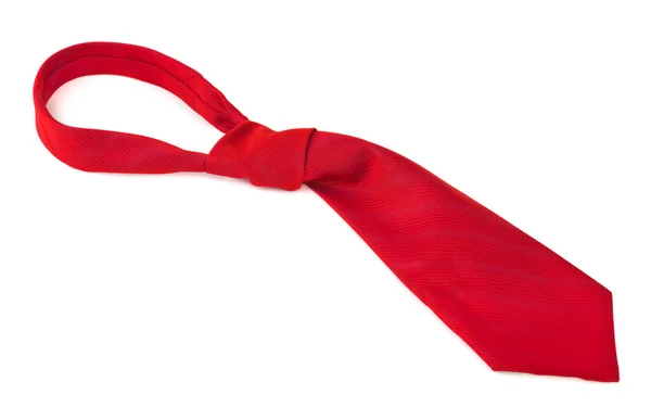 Gravata Vermelha Isolado Fundo Branco — Fotografia de Stock