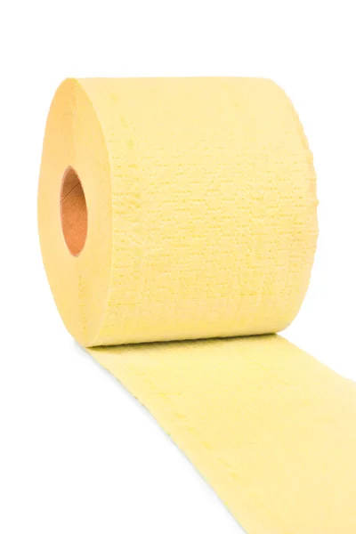 Yellow toilet paper — Stockfoto