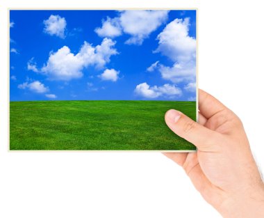 Nature photo in hand clipart