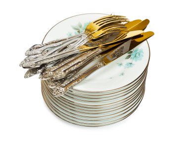 Stack of dishware clipart
