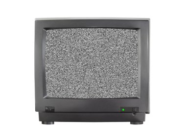 TV with blank screen isolated on white background clipart