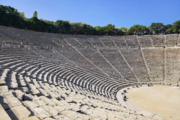 Ruiny Epidaurus Amfiteátr Řecko Archeologie Pozadíエピダウロス劇場 ギリシャ 考古学のバック グラウンドの遺跡 — ストック写真