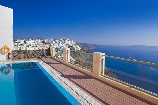 Santorini view - Greece (Firostefani) - vacation background