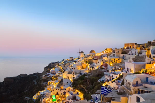 Santorini Sonnenuntergang (oia) - Griechenland — Stockfoto