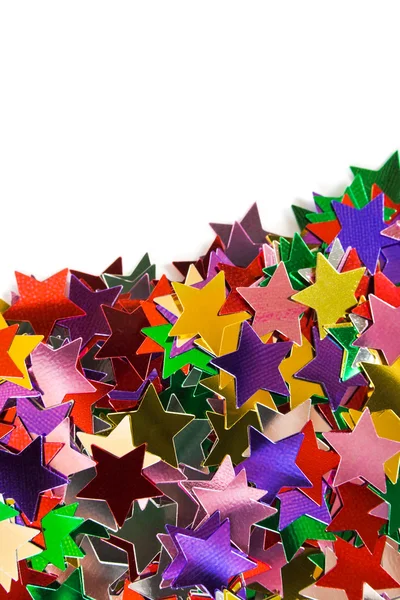 Pola Bintang Multicolored Terisolasi Pada Latar Belakang Putih — Stok Foto