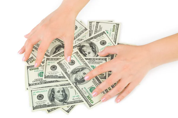 Mãos e dinheiro — Fotografia de Stock