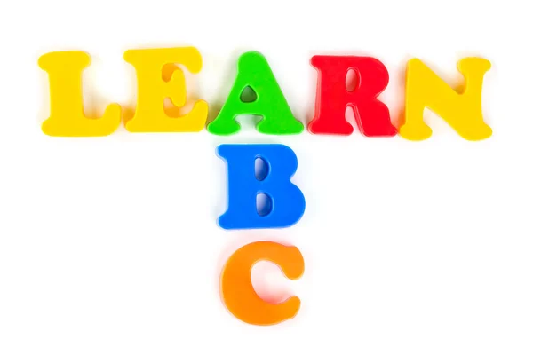 言葉を学ぶと abc — ストック写真