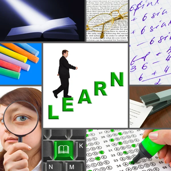 Collage of education images — Stock Photo, Image