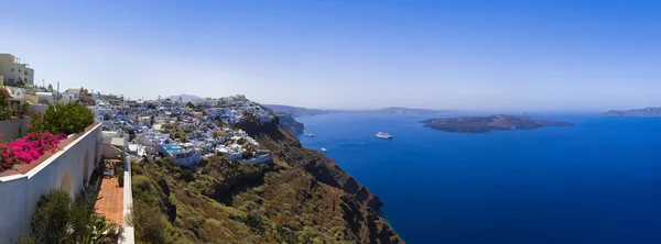 圣托里尼岛全景-希腊 — 图库照片