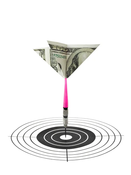 Money darts and target — Stock Photo, Image