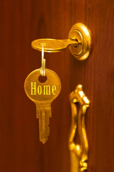 Golden key Home — Stock Photo, Image