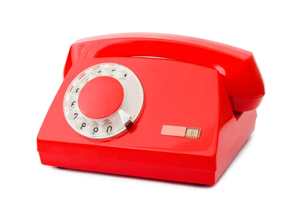 Червоний телефон — стокове фото