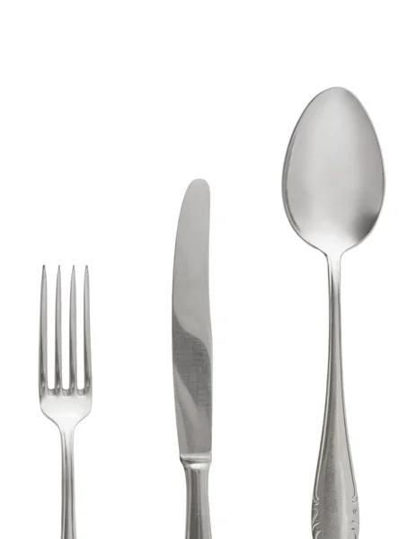 Tenedor, cuchara y cuchillo —  Fotos de Stock