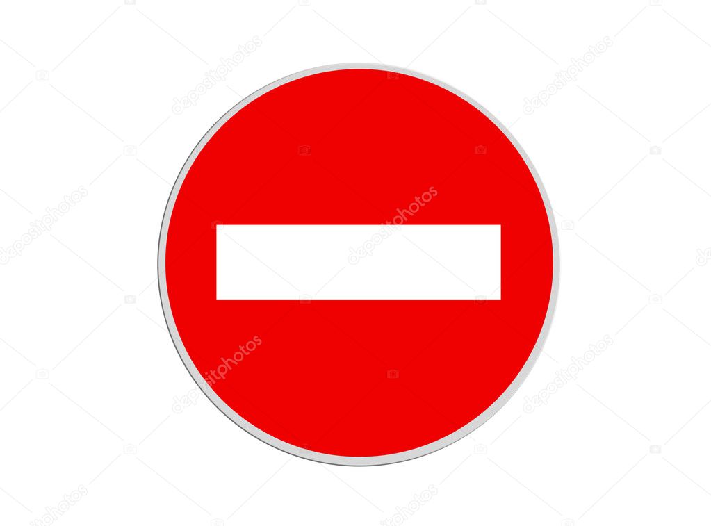 Round sign No Entry