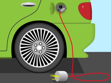 Electric car clipart