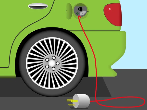 Elektrikli otomobil — Stok Vektör