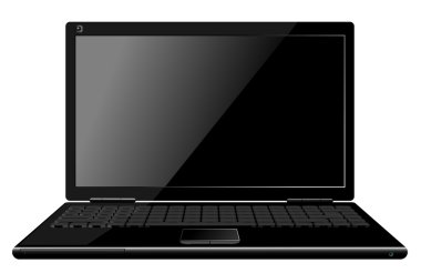 New black laptop clipart