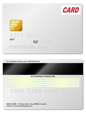 Blank credit card clipart